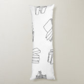 Coussins Longs Motif de livre (Dos (Vertical))
