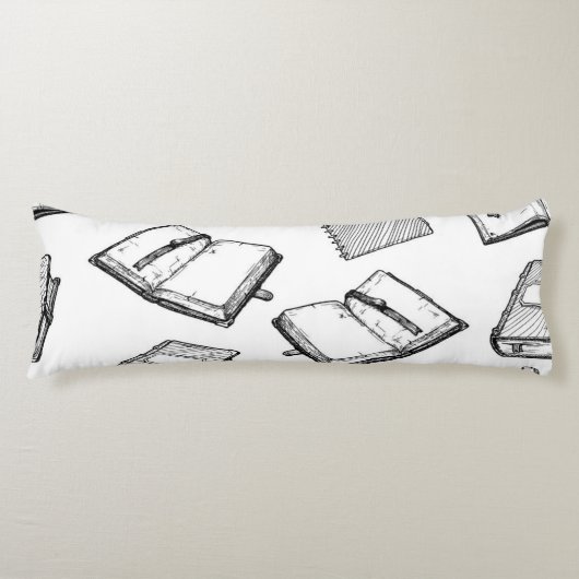 Coussins Longs Motif de livre (Devant)