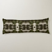 Coussins Longs Motif de l'ombre de la feuille de palmier en vert (Dos)