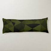 Coussins Longs Motif de maille géométrique noir vert foncé de l'a (Dos)
