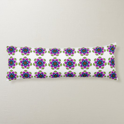 Coussins Longs Motif de mandala floral (Dos)