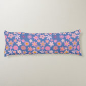 Coussins Longs Motif de marguerite rose 01.bw LBlue BG (Dos)