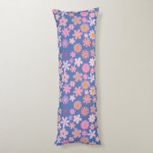 Coussins Longs Motif de marguerite rose 01.bw LBlue BG (Dos (Vertical))