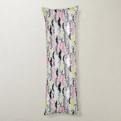 Coussins Longs Motif de moustache, rétro style (Dos (Vertical))