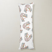 Coussins Longs Motif de musique nouilles Ramen (Dos (Vertical))