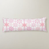 Coussins Longs Motif de neige rose (Dos)