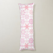 Coussins Longs Motif de neige rose (Dos (Vertical))