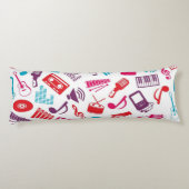 Coussins Longs motif de notes de musique (Dos)