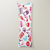 Coussins Longs motif de notes de musique (Devant (Vertical))