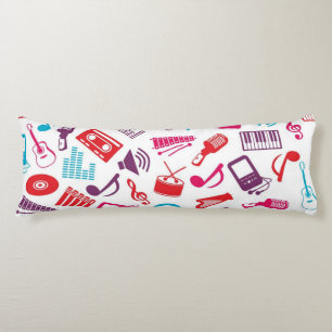 Coussins Longs motif de notes de musique