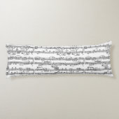 Coussins Longs motif de notes de musique (Dos)