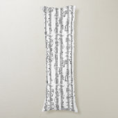 Coussins Longs motif de notes de musique (Devant (Vertical))