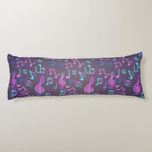 Coussins Longs Motif de notes musicales (Dos)