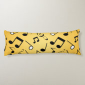 Coussins Longs Motif de notes musicales (Dos)