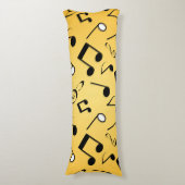Coussins Longs Motif de notes musicales (Devant (Vertical))