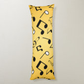Coussins Longs Motif de notes musicales (Dos (Vertical))