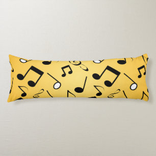 Coussins Longs Motif de notes musicales