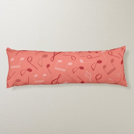 Coussins Longs Motif de notes musicales (Dos)