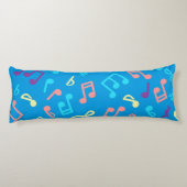 Coussins Longs Motif de notes musicales (Dos)