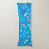 Coussins Longs Motif de notes musicales (Devant (Vertical))