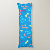 Coussins Longs Motif de notes musicales (Dos (Vertical))
