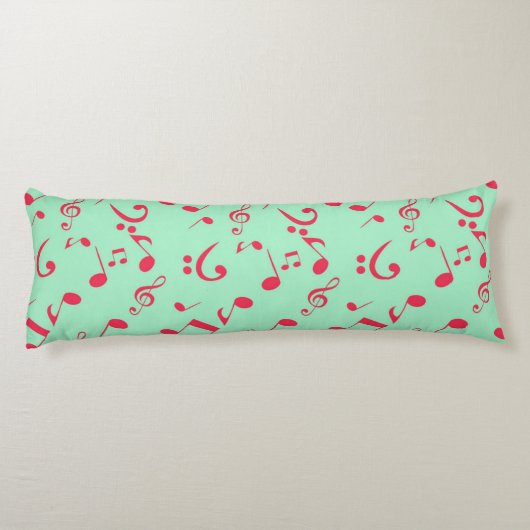 Coussins Longs Motif de notes musicales (Dos)