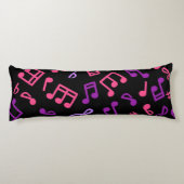 Coussins Longs Motif de notes musicales (Dos)