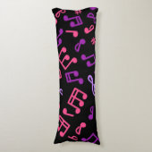 Coussins Longs Motif de notes musicales (Devant (Vertical))