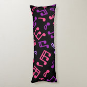 Coussins Longs Motif de notes musicales (Dos (Vertical))