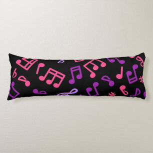 Coussins Longs Motif de notes musicales