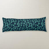 Coussins Longs Motif de notes musicales (Dos)