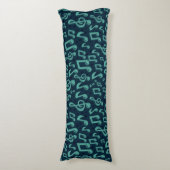 Coussins Longs Motif de notes musicales (Devant (Vertical))