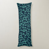 Coussins Longs Motif de notes musicales (Dos (Vertical))