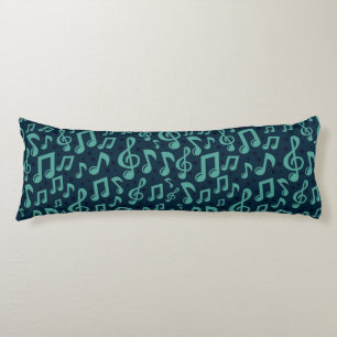 Coussins Longs Motif de notes musicales