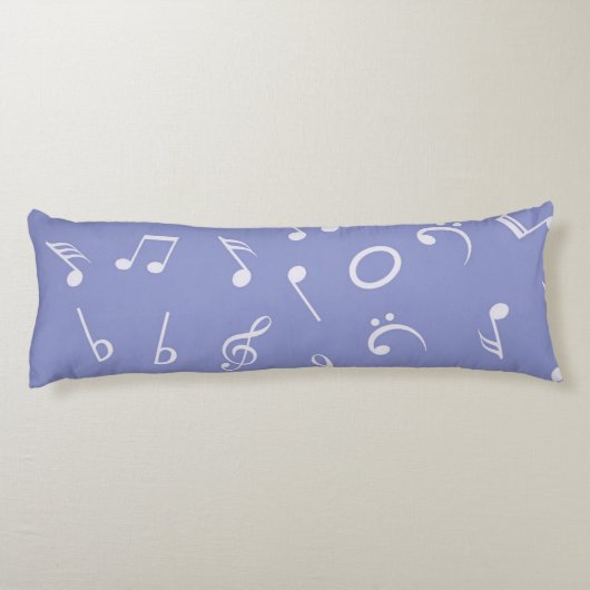 Coussins Longs Motif de notes musicales (Dos)