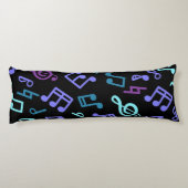 Coussins Longs Motif de notes musicales (Dos)