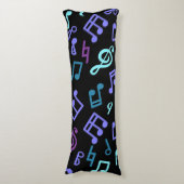 Coussins Longs Motif de notes musicales (Devant (Vertical))
