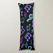 Coussins Longs Motif de notes musicales (Dos (Vertical))