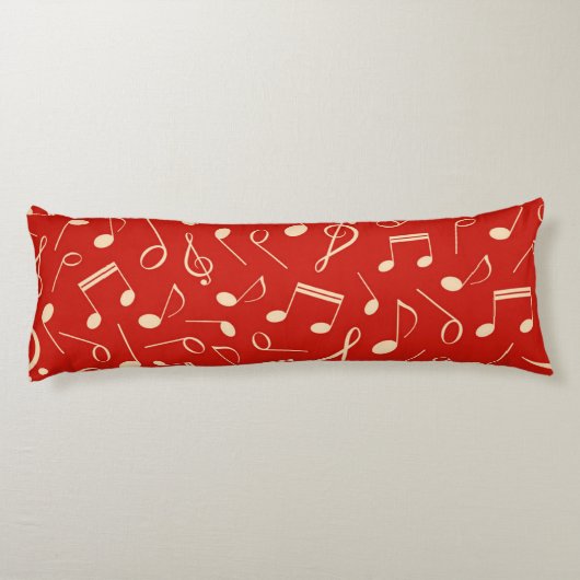 Coussins Longs Motif de notes musicales (Dos)