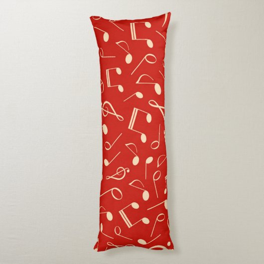 Coussins Longs Motif de notes musicales (Dos (Vertical))