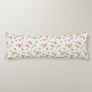 Coussins Longs Motif de papier peint d'élégance des roses roses