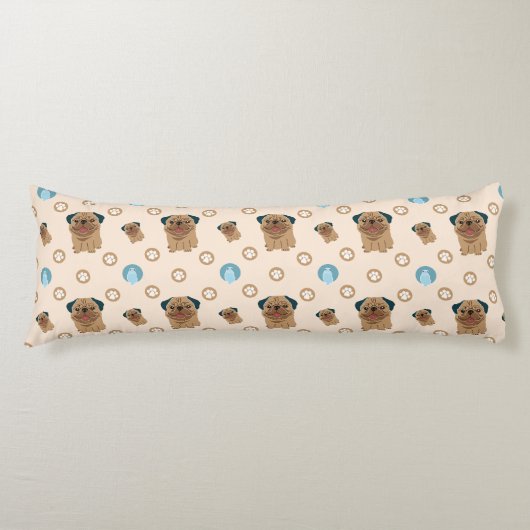 Coussins Longs motif de pattes de chien (Devant)