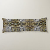 Coussins Longs Motif de peau de serpent d'or (Dos)