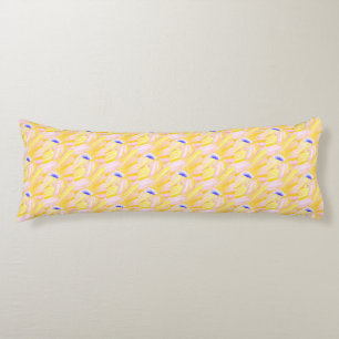 Coussins Longs Motif de pétale de fleur jaune beurre doux 