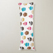 Coussins Longs Motif de petits gâteaux colorés (Devant (Vertical))