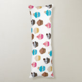 Coussins Longs Motif de petits gâteaux colorés (Dos (Vertical))