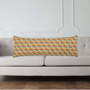 Coussins Longs Motif de plante d'oiseau de paradis orange sur kak