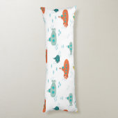 Coussins Longs Motif de poisson de mer profond sous-marin mignon (Dos (Vertical))