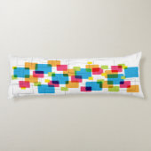 Coussins Longs Motif de rectangles géométriques rétro colorées (Dos)