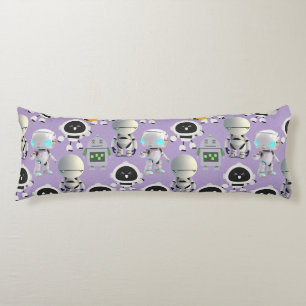 Coussins Longs Motif de robots mignons. CUTERB01.LPurple